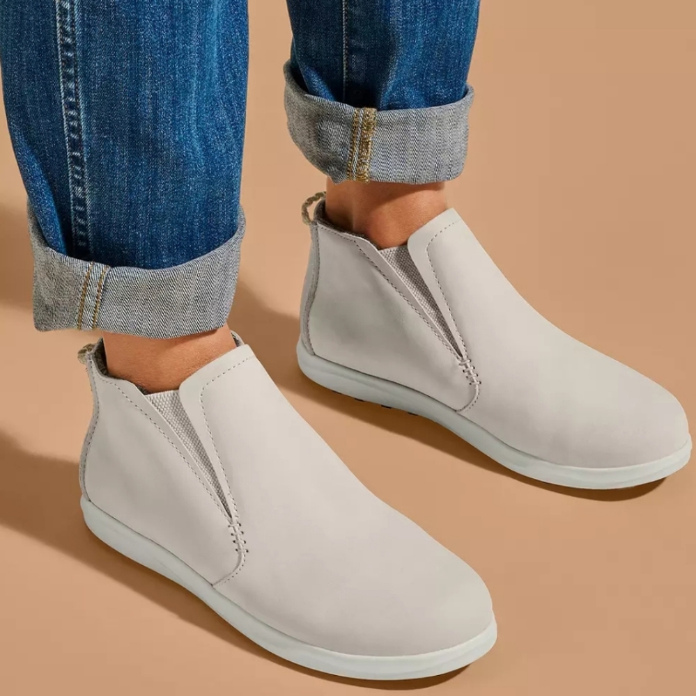 OluKai Women's Light Gray Slip-On Sneakers